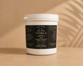 1kg jar of luna vanilla double strength paste on beige background